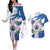 Scotland Celtic Cross Couples Matching Off The Shoulder Long Sleeve Dress and Hawaiian Shirt Thistle Flowers - Wonder Print Shop