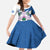 Scotland Celtic Cross Kid Short Sleeve Dress Thistle Flowers - Wonder Print Shop