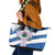 Scotland Celtic Cross Leather Tote Bag Thistle Flowers - Wonder Print Shop