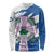 Scotland Celtic Cross Long Sleeve Shirt Thistle Flowers - Wonder Print Shop