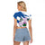 Scotland Celtic Cross Raglan Cropped T Shirt Thistle Flowers - Wonder Print Shop