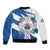 Scotland Celtic Cross Sleeve Zip Bomber Jacket Thistle Flowers - Wonder Print Shop