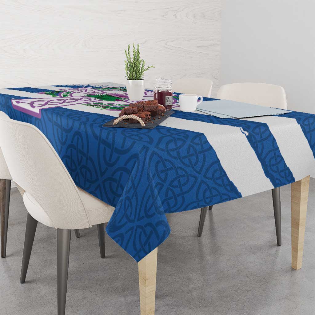 Scotland Celtic Cross Tablecloth Thistle Flowers - Wonder Print Shop