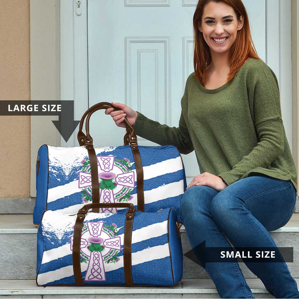 Scotland Celtic Cross Travel Bag Thistle Flowers - Wonder Print Shop