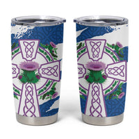 Scotland Celtic Cross Tumbler Cup Thistle Flowers - Wonder Print Shop