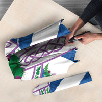 Scotland Celtic Cross Umbrella Thistle Flowers - Wonder Print Shop
