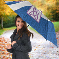 Scotland Celtic Cross Umbrella Thistle Flowers - Wonder Print Shop