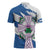 Scotland Celtic Cross Zipper Polo Shirt Thistle Flowers - Wonder Print Shop