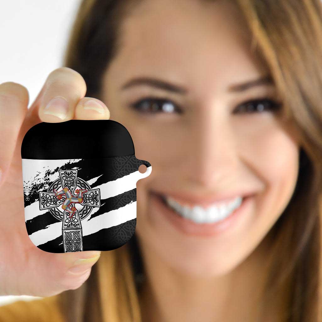 Isle of Man Celtic Cross AirPods Case Triskelion Emblem - Wonder Print Shop