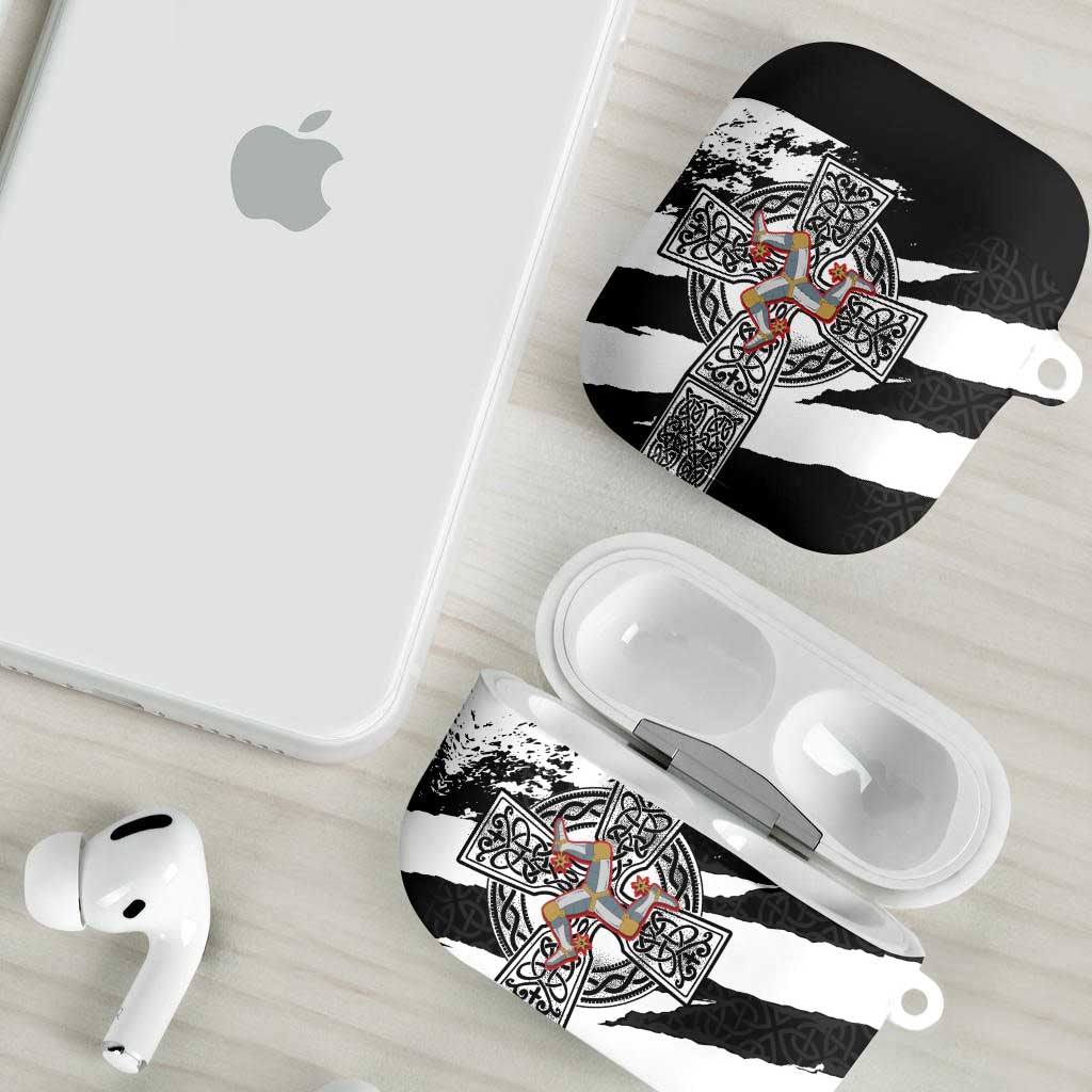 Isle of Man Celtic Cross AirPods Case Triskelion Emblem - Wonder Print Shop