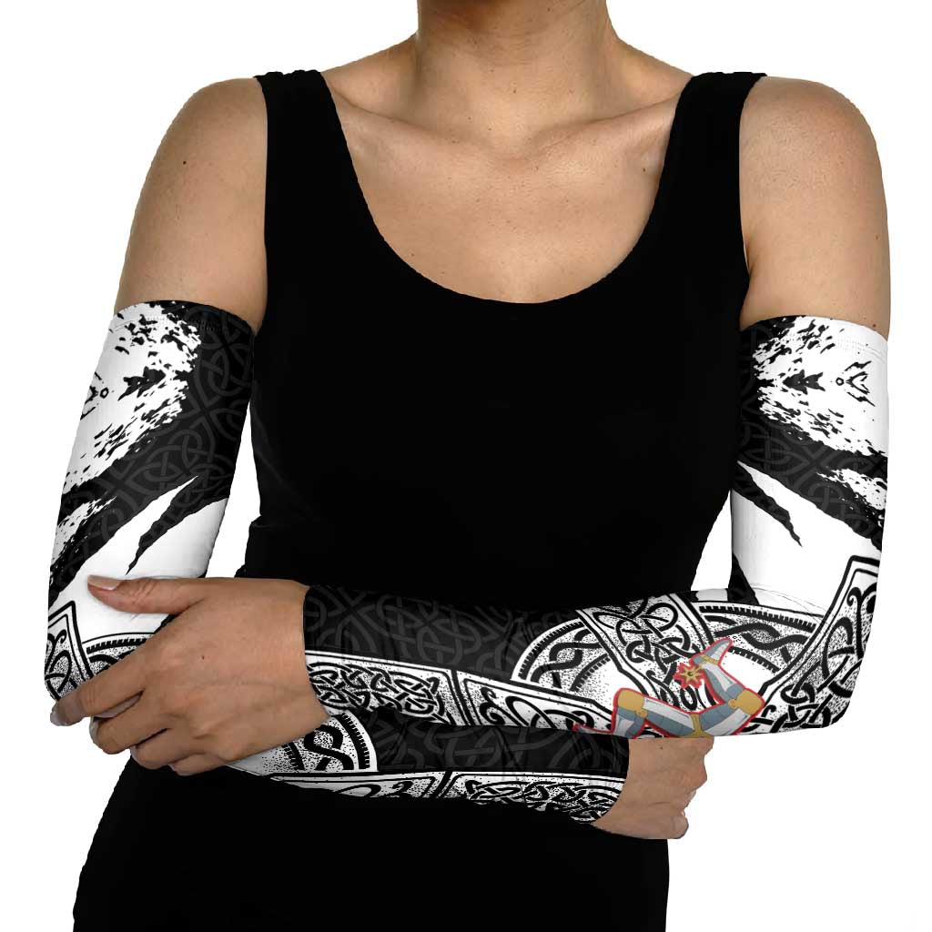 Isle of Man Celtic Cross Arm Sleeves Triskelion Emblem - Wonder Print Shop