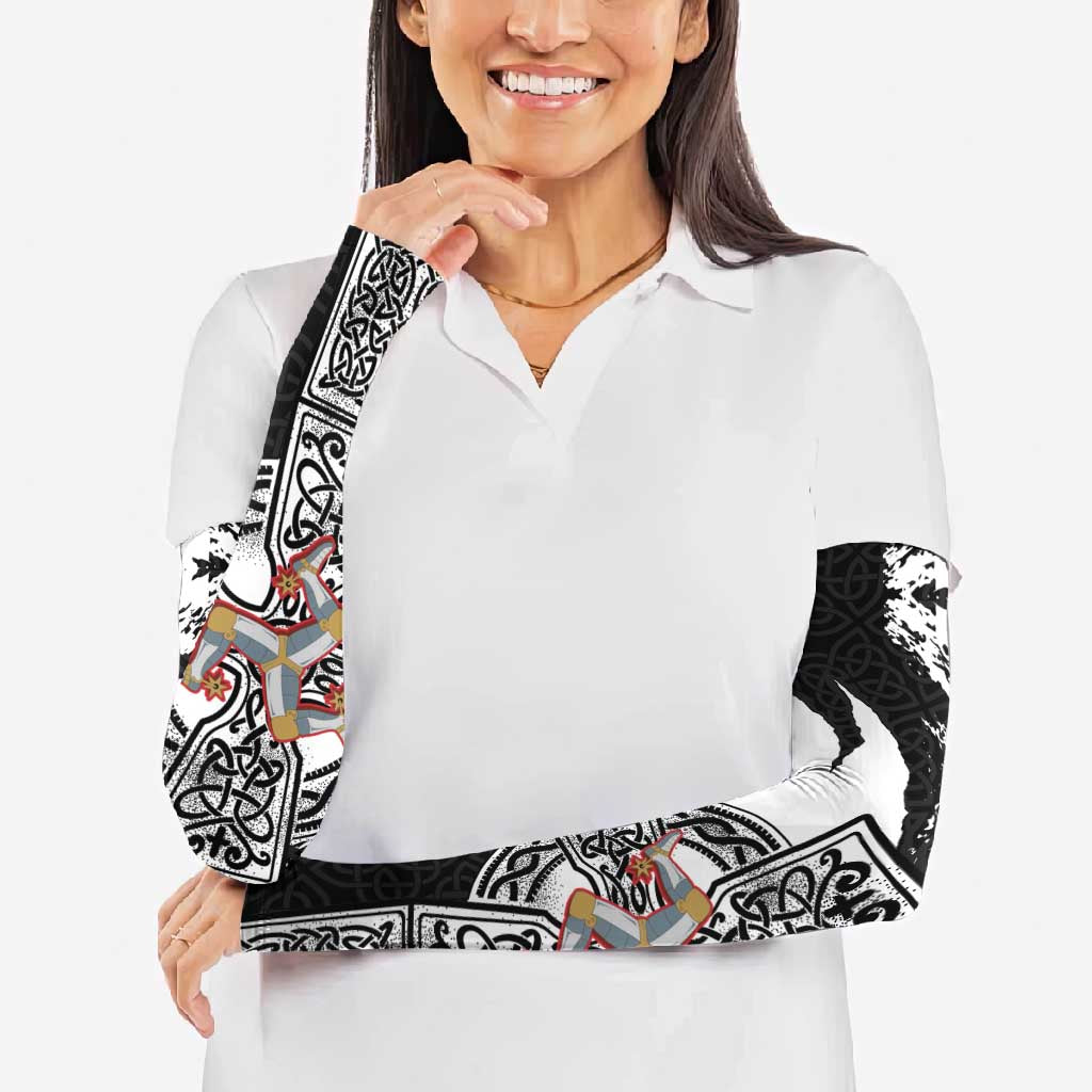 Isle of Man Celtic Cross Arm Sleeves Triskelion Emblem - Wonder Print Shop