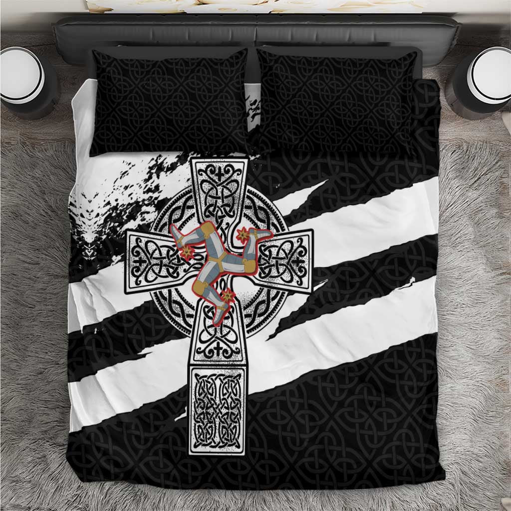 Isle of Man Celtic Cross Bedding Set Triskelion Emblem - Wonder Print Shop
