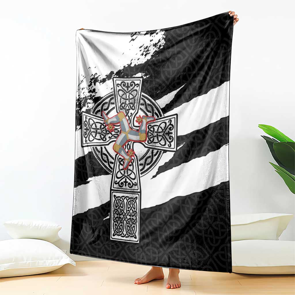 Isle of Man Celtic Cross Blanket Triskelion Emblem - Wonder Print Shop