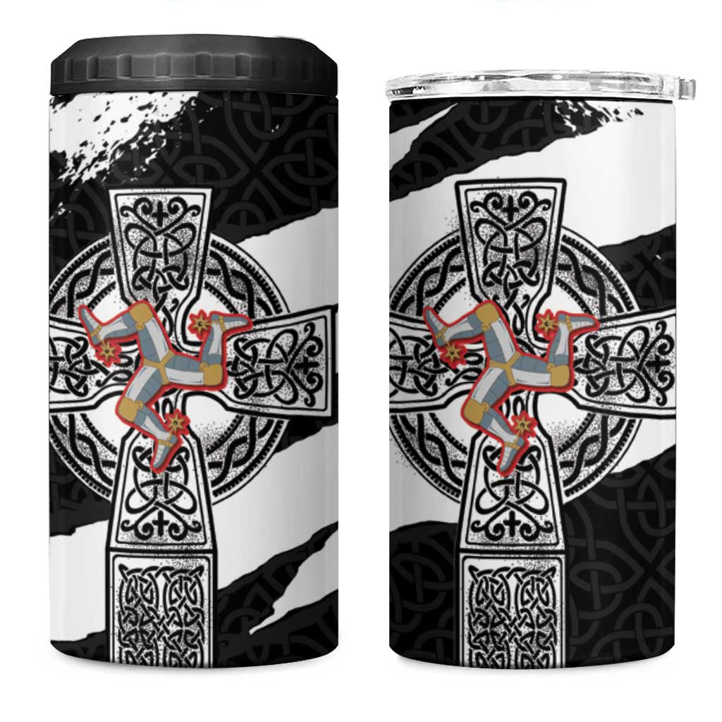 Isle of Man Celtic Cross 4 in 1 Can Cooler Tumbler Triskelion Emblem - Wonder Print Shop