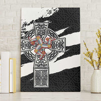 Isle of Man Celtic Cross Canvas Wall Art Triskelion Emblem - Wonder Print Shop