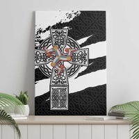 Isle of Man Celtic Cross Canvas Wall Art Triskelion Emblem - Wonder Print Shop