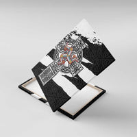 Isle of Man Celtic Cross Canvas Wall Art Triskelion Emblem - Wonder Print Shop