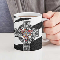 Isle of Man Celtic Cross Ceramic Mug Triskelion Emblem - Wonder Print Shop