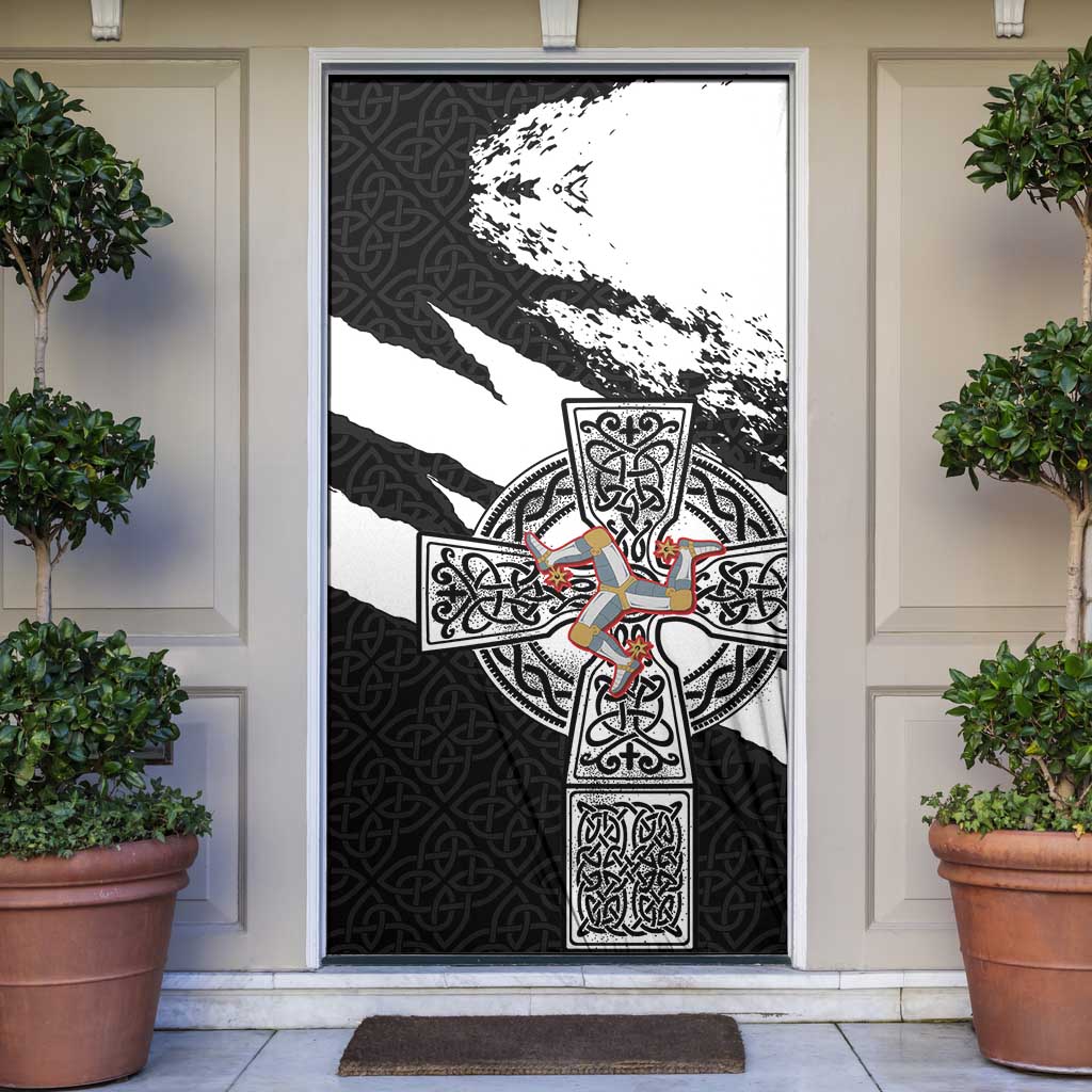 Isle of Man Celtic Cross Door Cover Triskelion Emblem - Wonder Print Shop