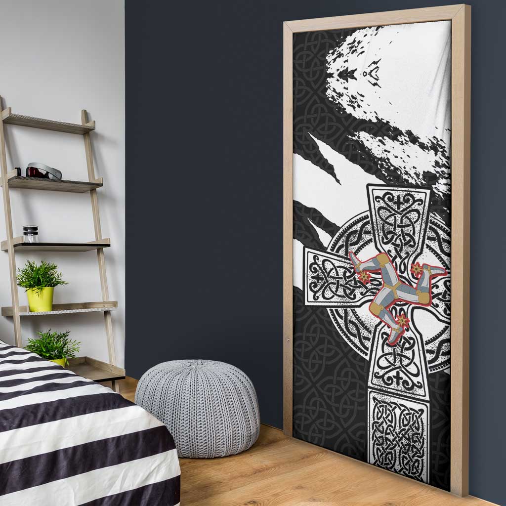 Isle of Man Celtic Cross Door Cover Triskelion Emblem - Wonder Print Shop