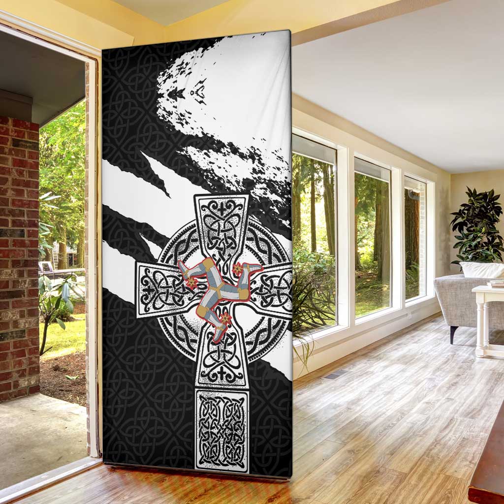 Isle of Man Celtic Cross Door Cover Triskelion Emblem - Wonder Print Shop