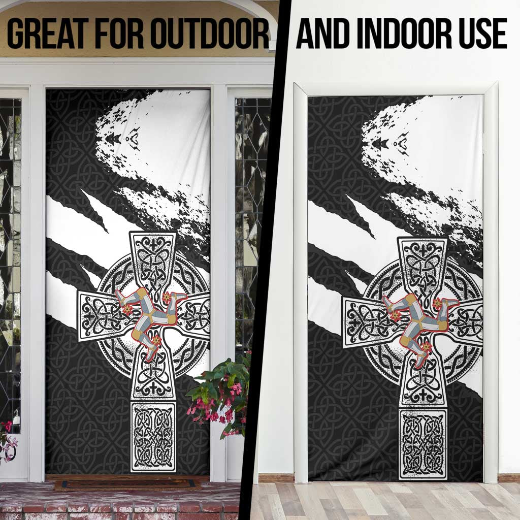 Isle of Man Celtic Cross Door Cover Triskelion Emblem - Wonder Print Shop