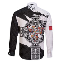 Isle of Man Celtic Cross Family Matching Puletasi and Hawaiian Shirt Triskelion Emblem - Wonder Print Shop