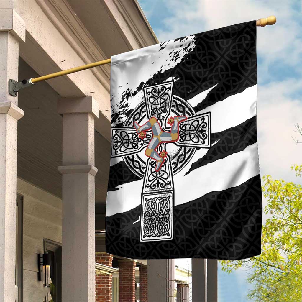 Isle of Man Celtic Cross Garden Flag Triskelion Emblem - Wonder Print Shop