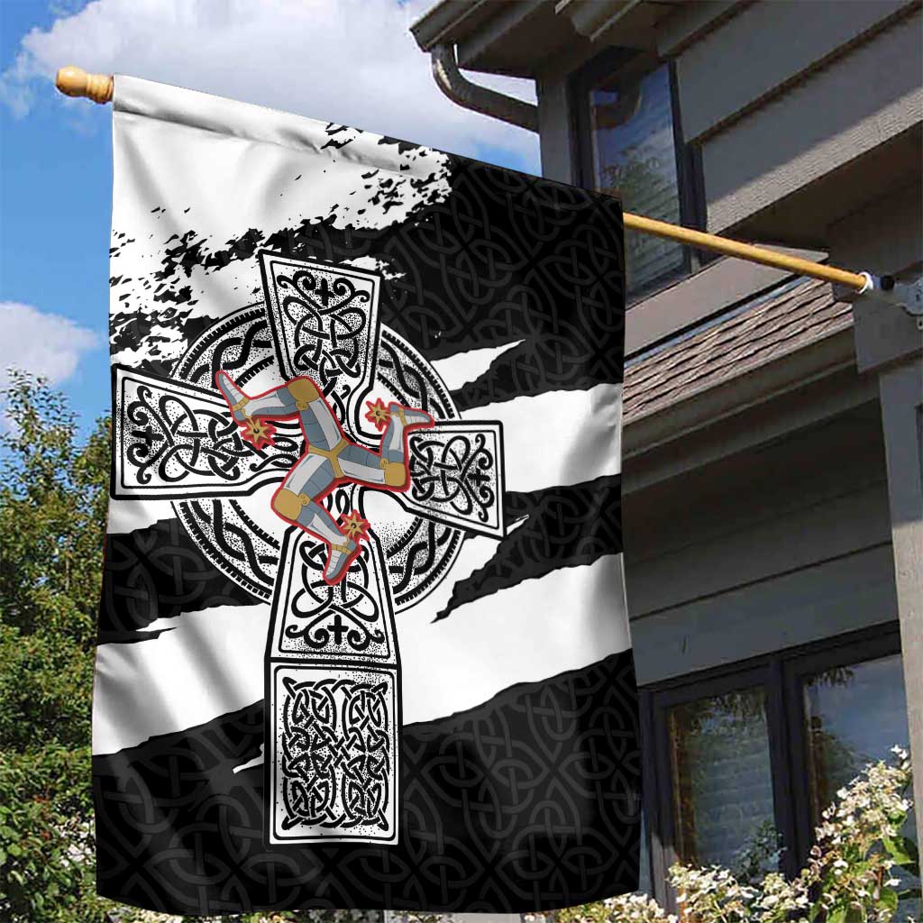 Isle of Man Celtic Cross Garden Flag Triskelion Emblem - Wonder Print Shop