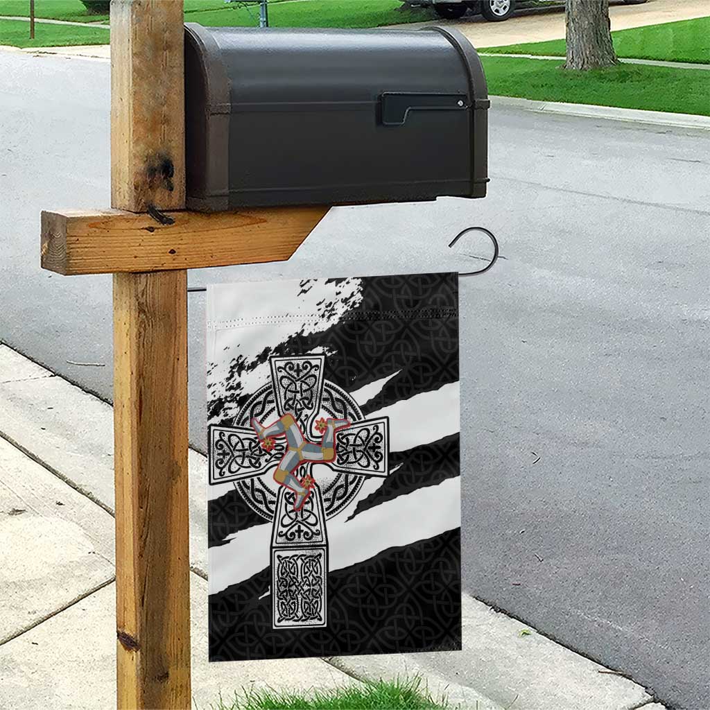 Isle of Man Celtic Cross Garden Flag Triskelion Emblem - Wonder Print Shop