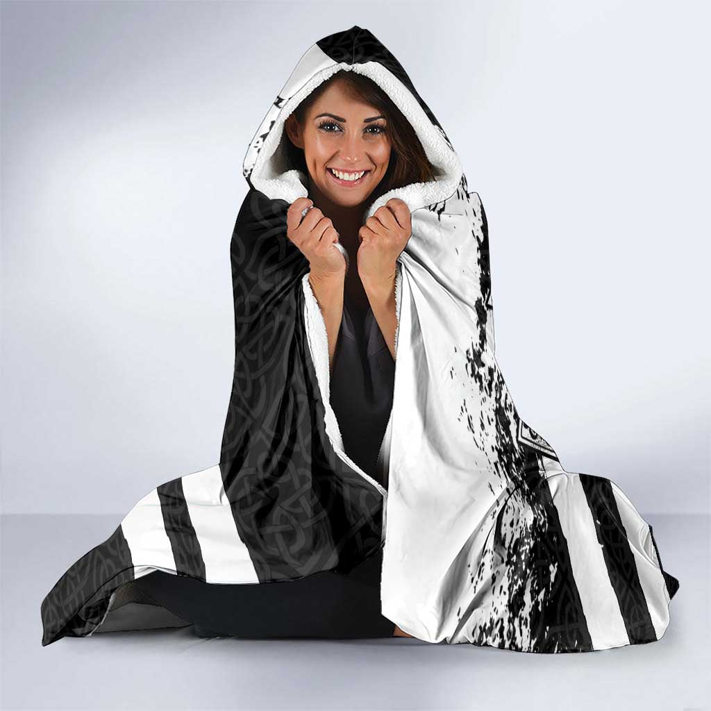 Isle of Man Celtic Cross Hooded Blanket Triskelion Emblem - Wonder Print Shop