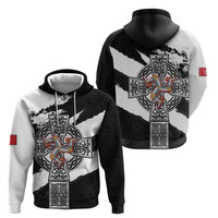 Isle of Man Celtic Cross Hoodie Triskelion Emblem - Wonder Print Shop