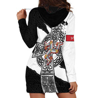 Isle of Man Celtic Cross Hoodie Dress Triskelion Emblem - Wonder Print Shop