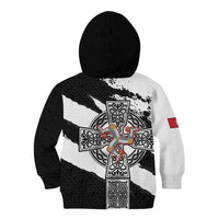 Isle of Man Celtic Cross Kid Hoodie Triskelion Emblem - Wonder Print Shop
