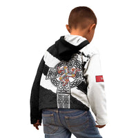 Isle of Man Celtic Cross Kid Hoodie Triskelion Emblem - Wonder Print Shop