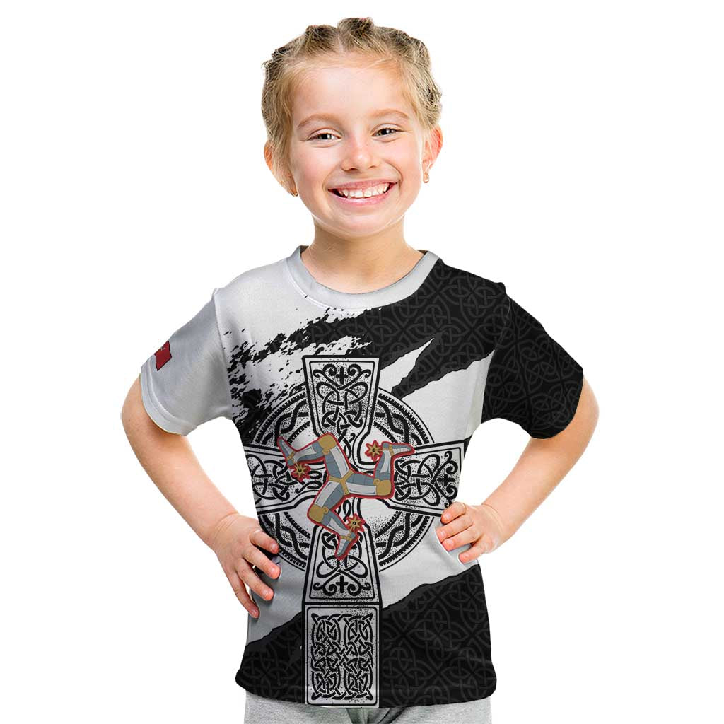 Isle of Man Celtic Cross Kid T Shirt Triskelion Emblem - Wonder Print Shop