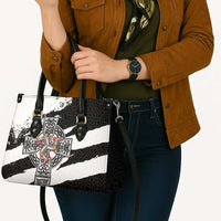 Isle of Man Celtic Cross Leather Bag Triskelion Emblem - Wonder Print Shop