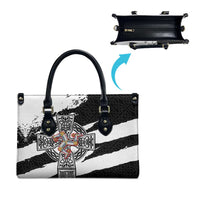 Isle of Man Celtic Cross Leather Bag Triskelion Emblem - Wonder Print Shop