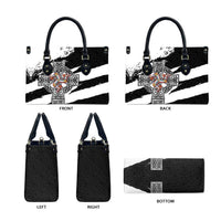 Isle of Man Celtic Cross Leather Bag Triskelion Emblem - Wonder Print Shop