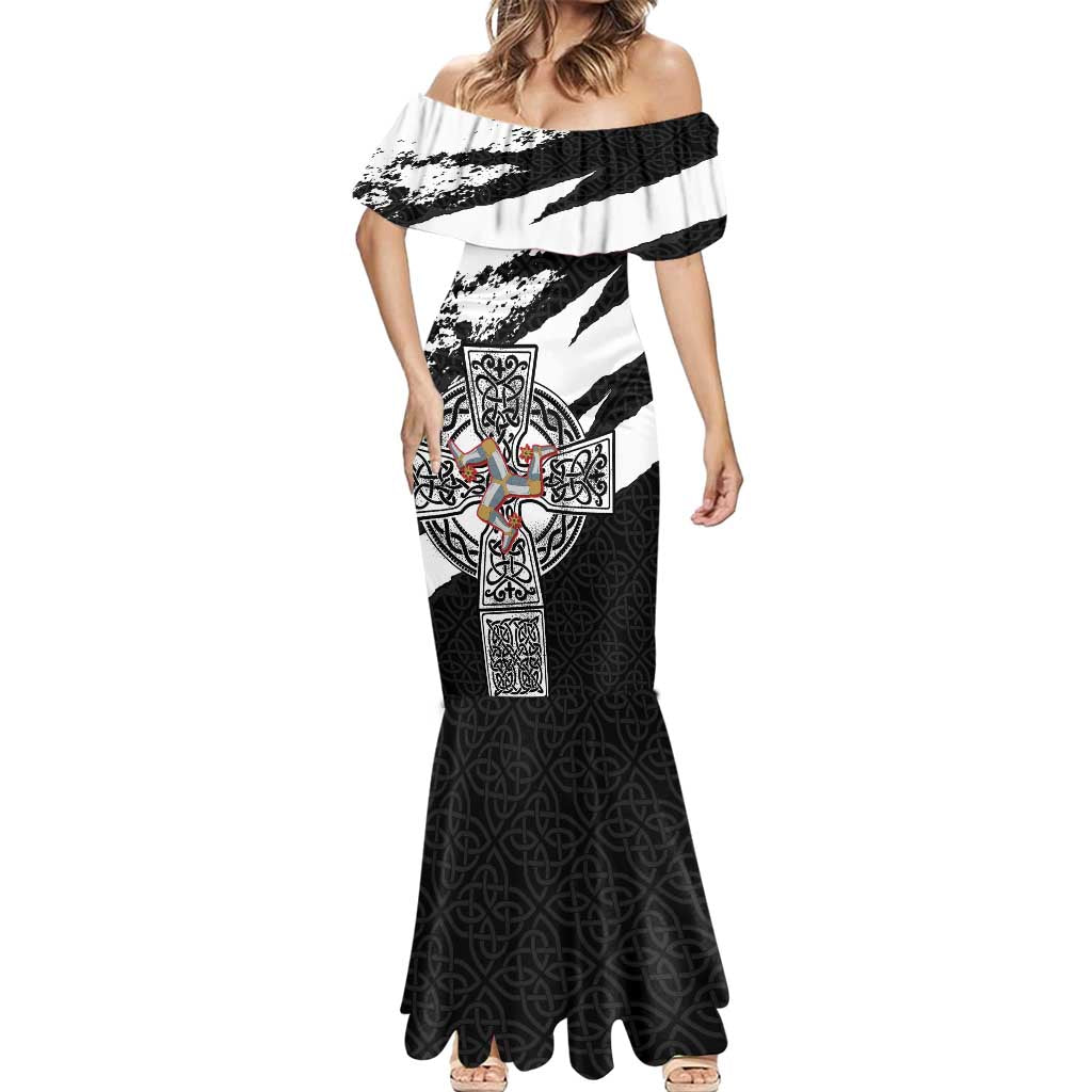 Isle of Man Celtic Cross Mermaid Dress Triskelion Emblem - Wonder Print Shop