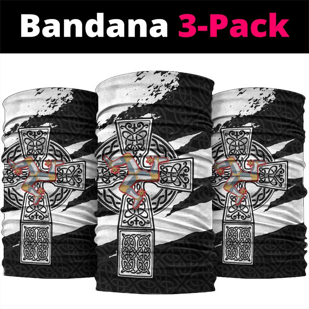Isle of Man Celtic Cross Neck Gaiter Triskelion Emblem - Wonder Print Shop