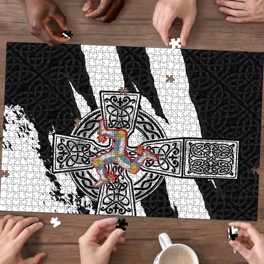 Isle of Man Celtic Cross Puzzle Triskelion Emblem - Wonder Print Shop