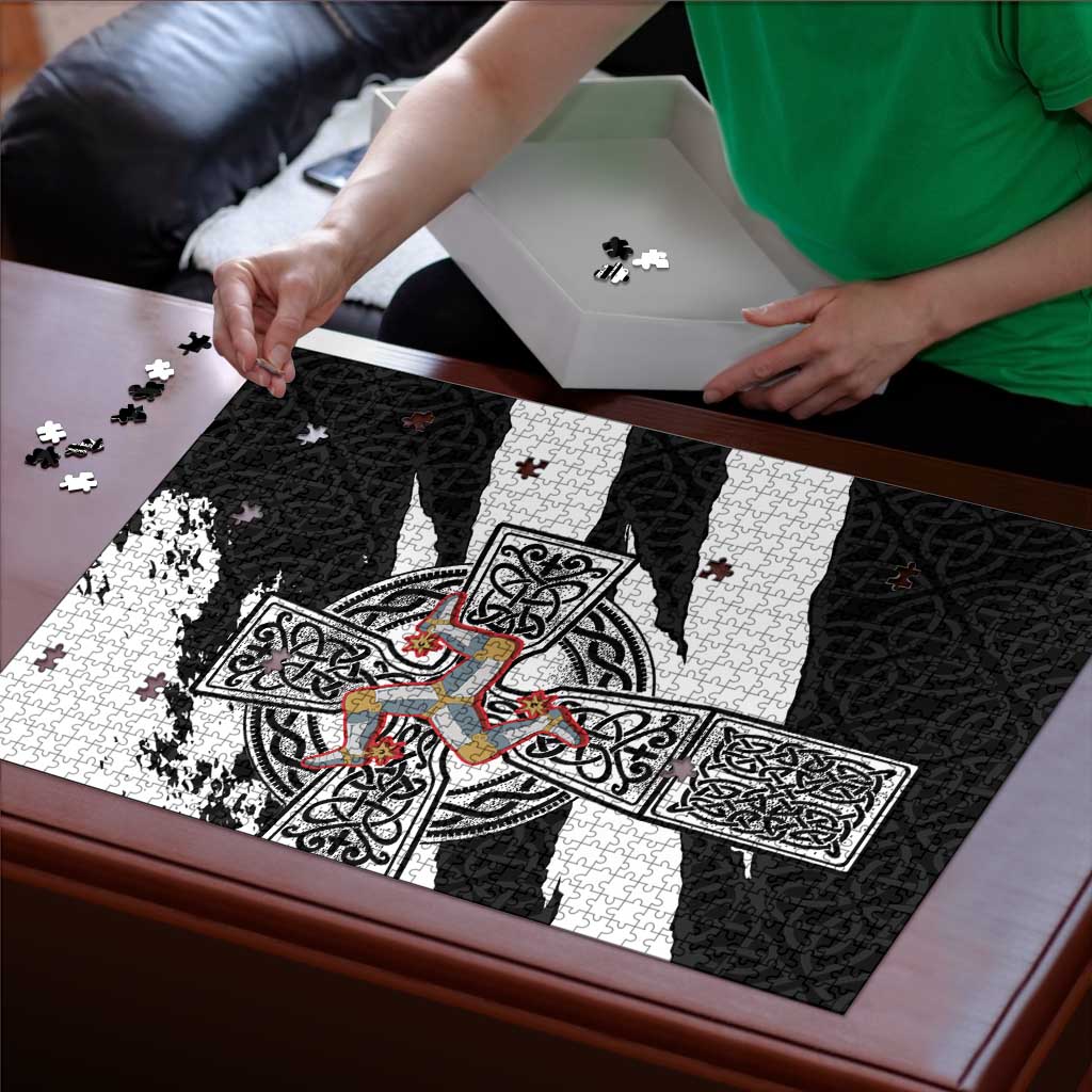 Isle of Man Celtic Cross Puzzle Triskelion Emblem - Wonder Print Shop