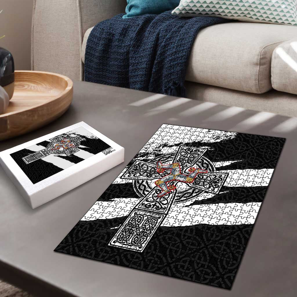 Isle of Man Celtic Cross Puzzle Triskelion Emblem - Wonder Print Shop