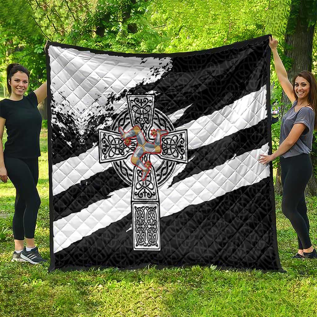 Isle of Man Celtic Cross Quilt Triskelion Emblem - Wonder Print Shop