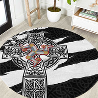 Isle of Man Celtic Cross Round Carpet Triskelion Emblem - Wonder Print Shop