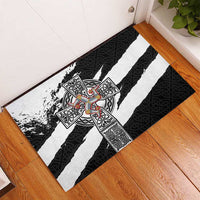 Isle of Man Celtic Cross Rubber Doormat Triskelion Emblem - Wonder Print Shop