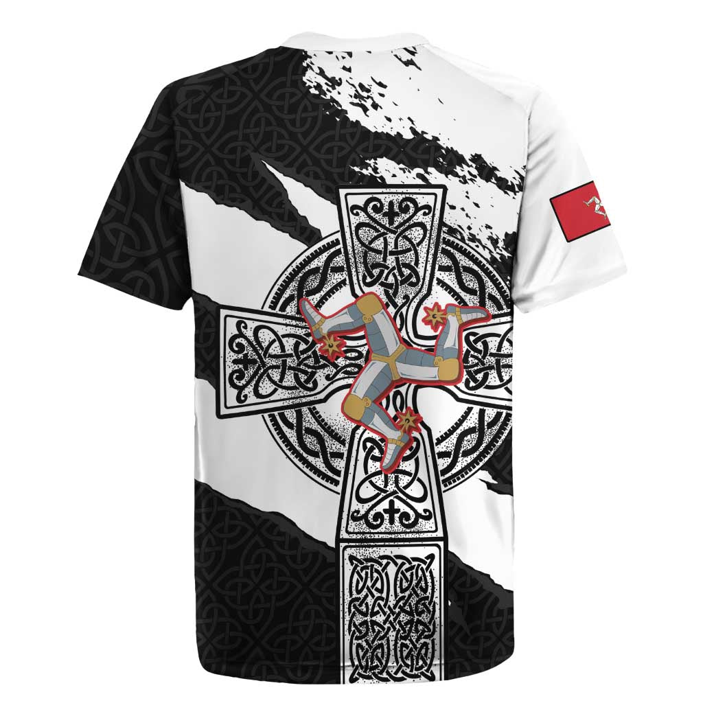 Isle of Man Celtic Cross Rugby Jersey Triskelion Emblem - Wonder Print Shop