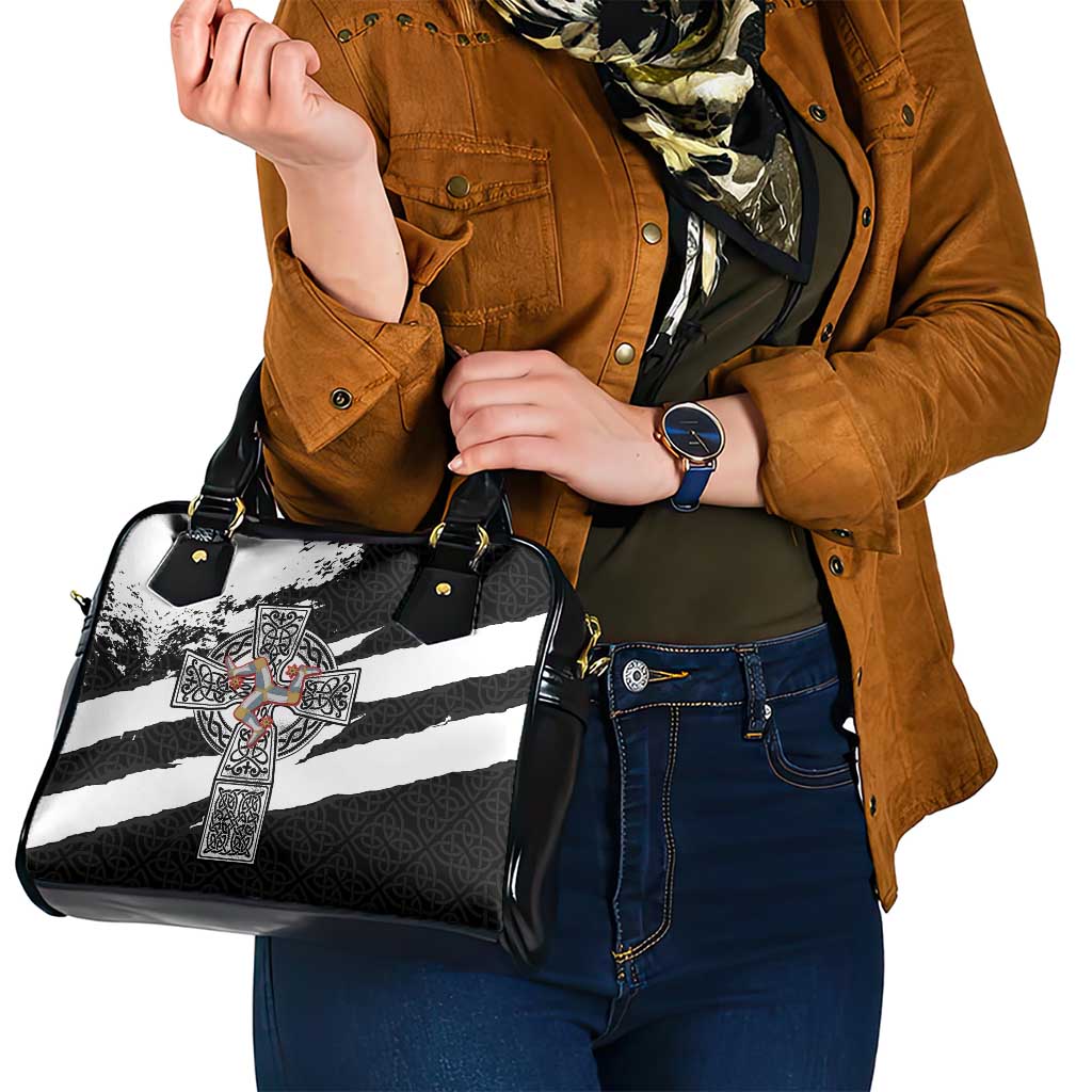 Isle of Man Celtic Cross Shoulder Handbag Triskelion Emblem - Wonder Print Shop